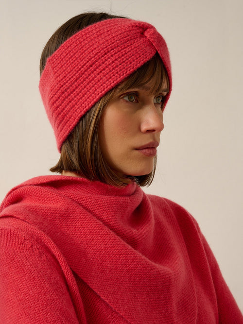 Écharpe Triangle Avec Franges 4 Fils - Lima - Corail