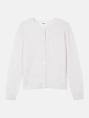 Cardigan Col Rond - Laura - Blanc Chiné