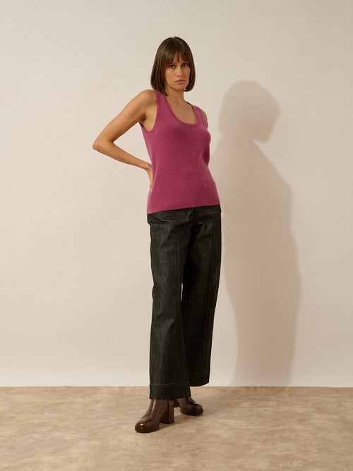 Débardeur Col U - Lindsay - Orchidée