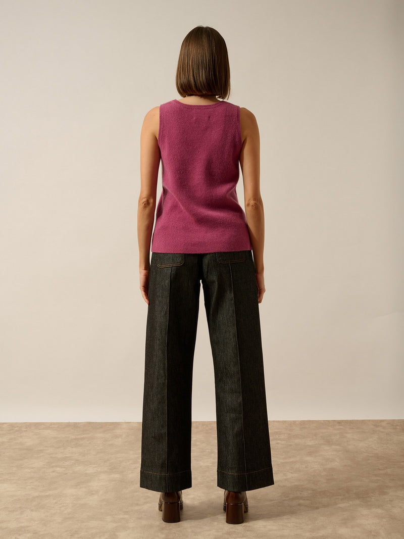 Débardeur Col U - Lindsay - Orchidée