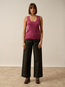 Débardeur Col U - Lindsay - Orchidée