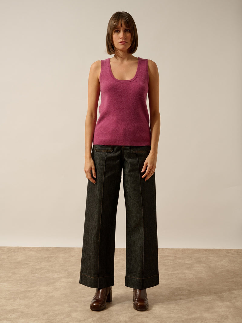 Débardeur Col U - Lindsay - Orchidée