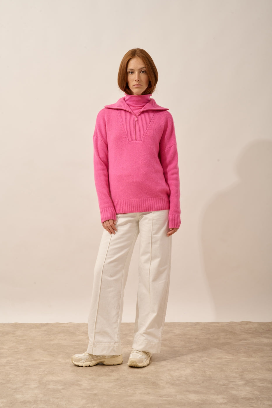 Pull Camionneur 6 Fils - Akar - Rose