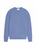 4-Thread Crew-Neck Jumper - Thurid - Mottled Sky Blue