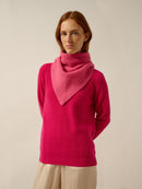 Écharpe Triangle Avec Franges 4 Fils - Lima - Fraise