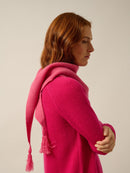 Écharpe Triangle Avec Franges 4 Fils - Lima - Fraise