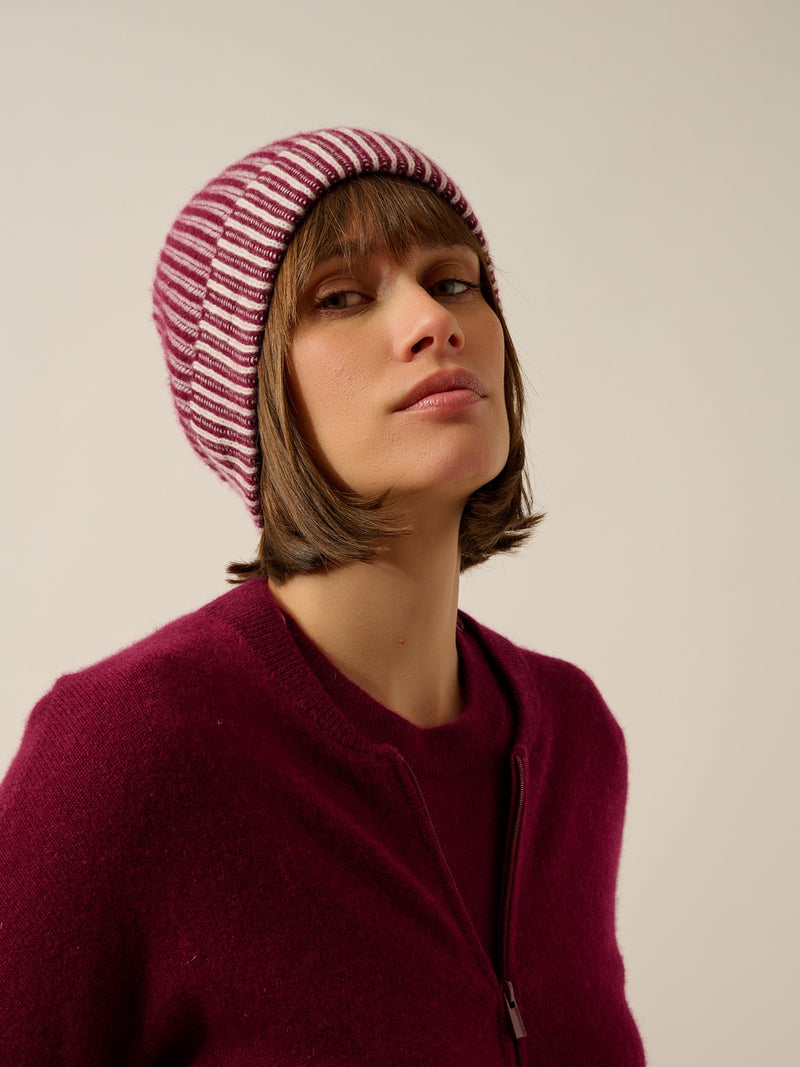 Bonnet - Sloanne - Bordeaux_Ivoire
