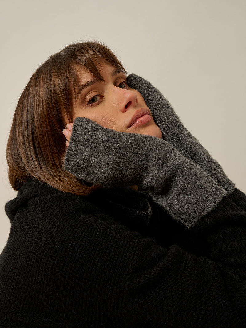 Mitaines 6 Fils - Fay - Anthracite Chiné