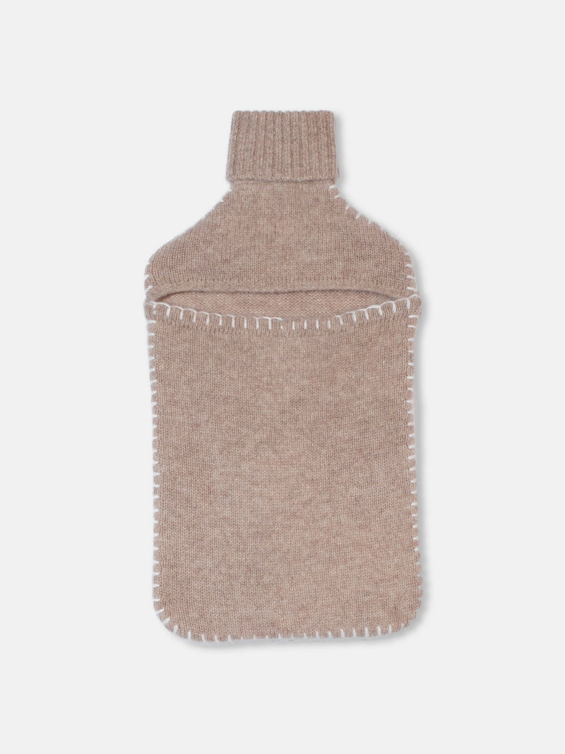 Housse Bouillotte 4 Fils - Darcy - Taupe Clair Chiné_Neige