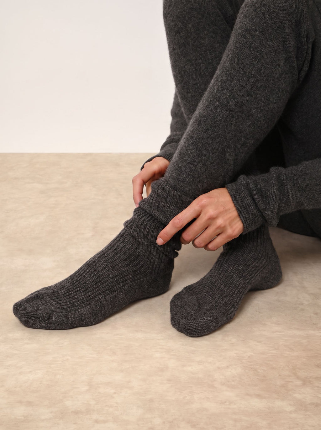 Calcetines de 4 hilos Dayaya - Antracita jaspeado - Accesorios