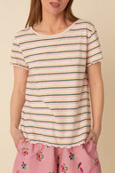 Judo T-Shirt - Coconut Stripe