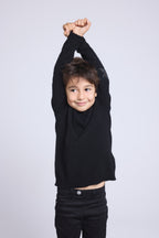 Jersey de cuello redondo con estrella en el codo Judy - Negro multicolor lurex - Infantil
