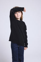Jersey de cuello redondo con estrella en el codo Judy - Negro multicolor lurex - Infantil