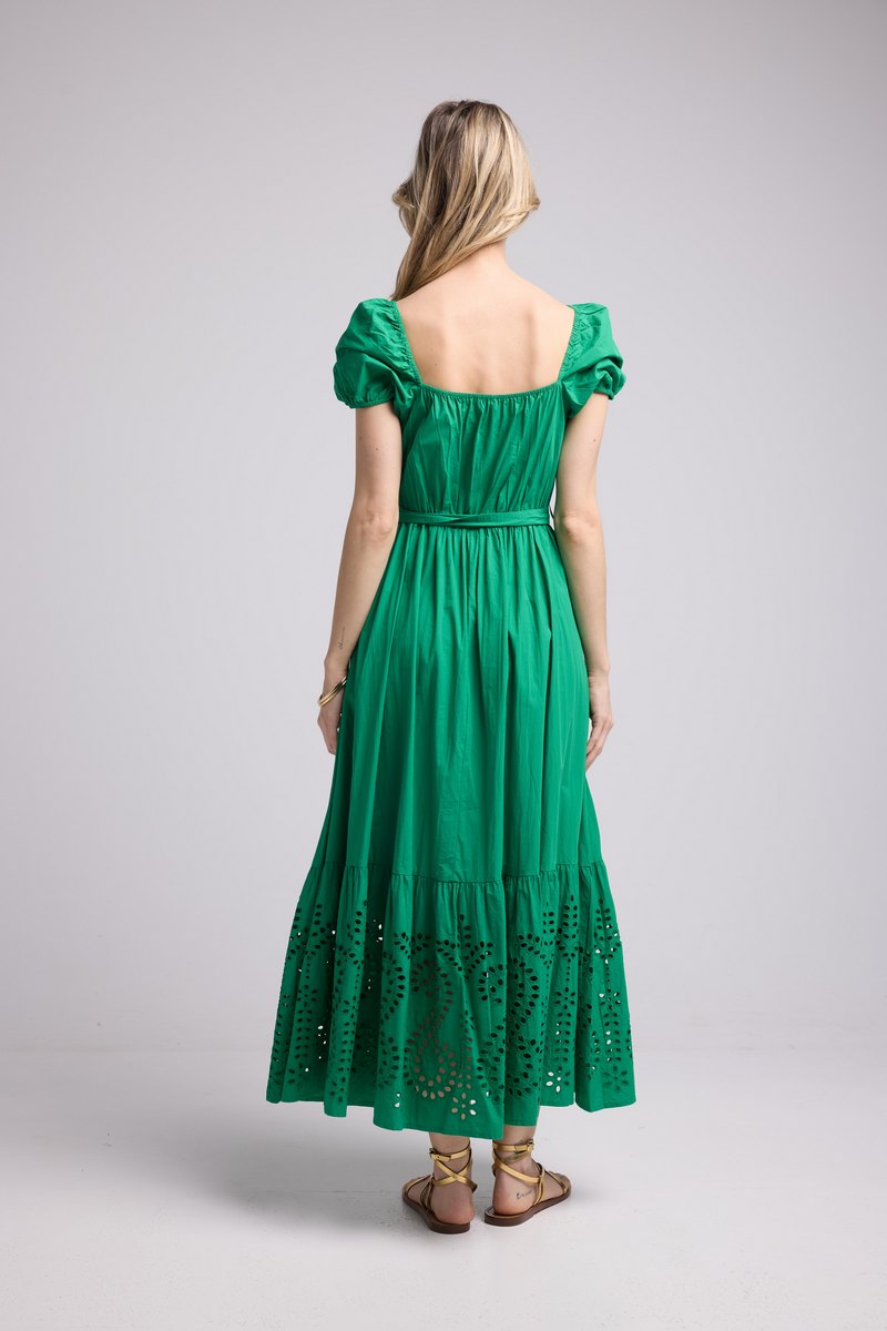Robe Long Manches Courtes - Vert