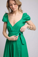 Robe Long Manches Courtes - Vert
