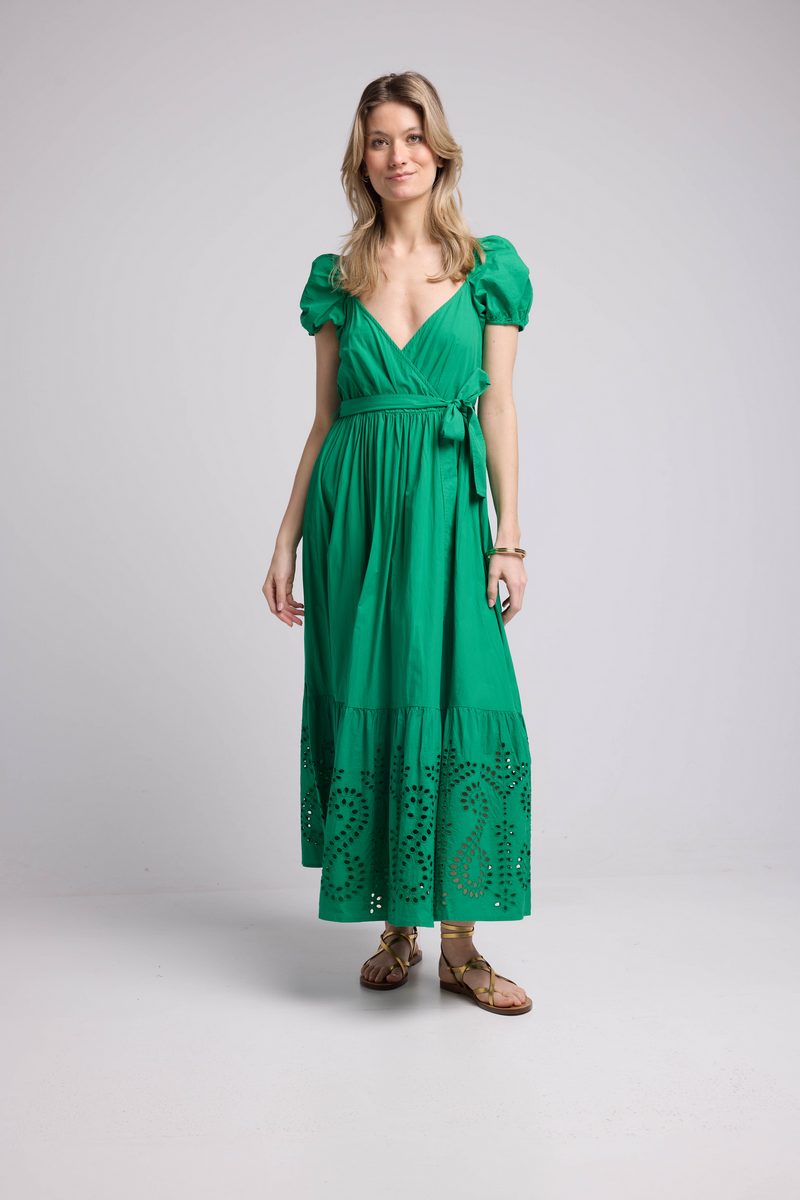 Robe Long Manches Courtes - Vert