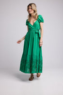 Robe Long Manches Courtes - Vert