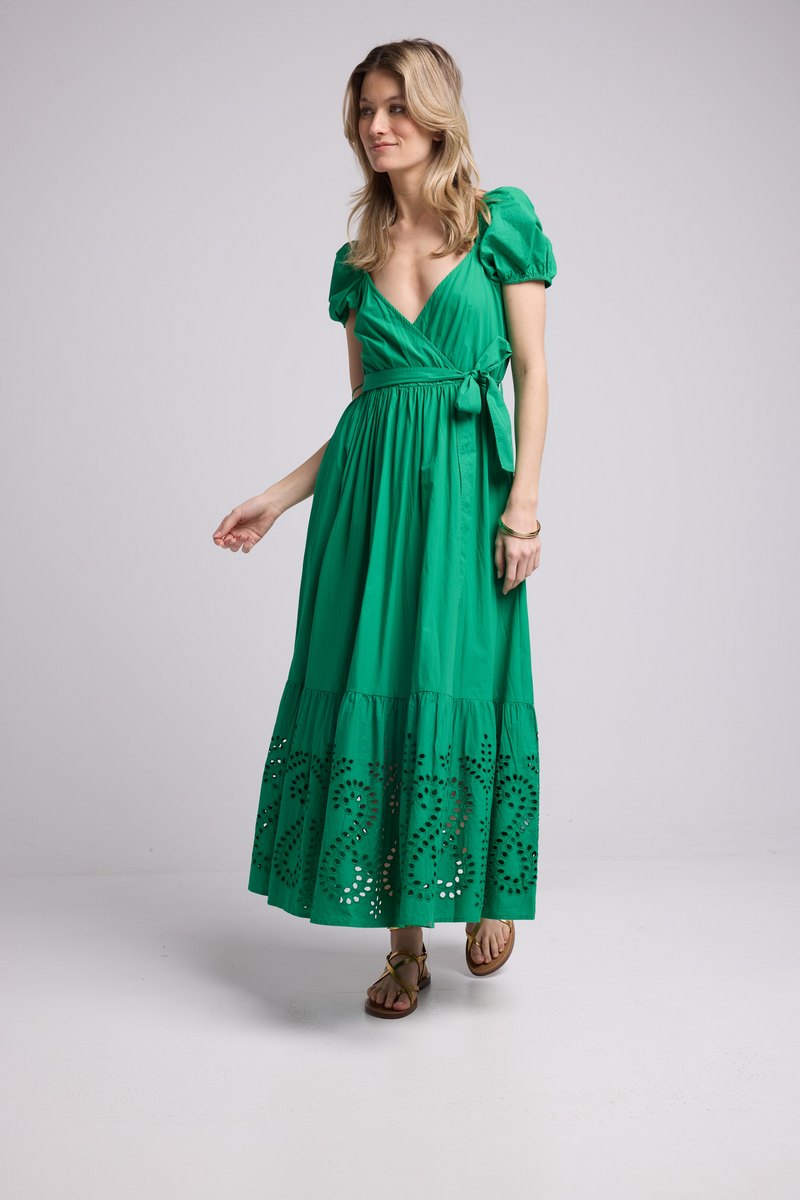 Robe Long Manches Courtes - Vert