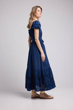 Robe Long Manches Courtes - Navy
