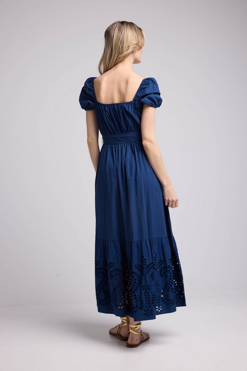 Robe Long Manches Courtes - Navy