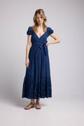 Robe Long Manches Courtes - Navy