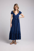 Robe Long Manches Courtes - Navy