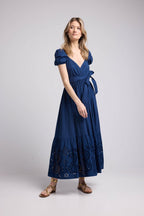 Robe Long Manches Courtes - Navy