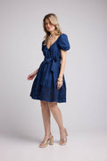 Vestido Corto Manga Corta - Navy