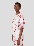Pull Harlem En Polaire Imprimée Coquelicot