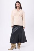 Chaqueta con flecos June - Beige - Mujer
