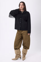 Veste À Franges June - Noir - Femme