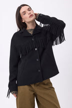Veste À Franges June - Noir - Femme
