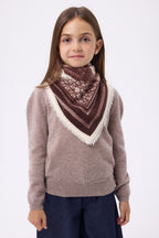 Kleines Bandana Jungle – Braun – Kinder – 100 % Kaschmir