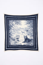 Petit Bandana Jungle - Bleu Marine - Enfant - 100% Cachemire