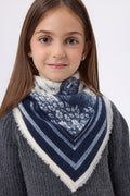 Petit Bandana Jungle - Bleu Marine - Enfant - 100% Cachemire