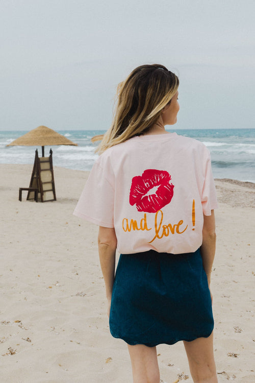 Camiseta JOE rosa bebé