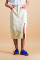 Jupe Lucile En Denim Beurre Frais
