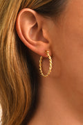 Pendientes Aros Justine Oro Diam 28