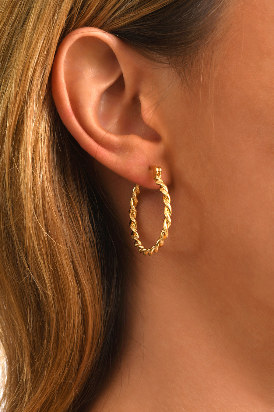 Pendientes Aros Justine Oro Diam 28