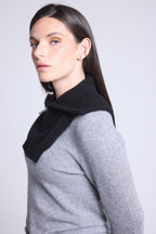 Justine Halsedisse Med Lynlås - Sort - Unisex - 100% K hisjmir