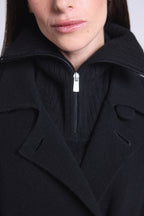 Justine Halsedisse Med Lynlås - Sort - Unisex - 100% K hisjmir