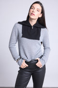 Justine Halsedisse Med Lynlås - Sort - Unisex - 100% K hisjmir