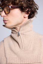 Col Camionneur Justine - Beige Creme - Mixte - 100% Cachemire