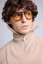 Col Camionneur Justine - Beige Creme - Mixte - 100% Cachemire
