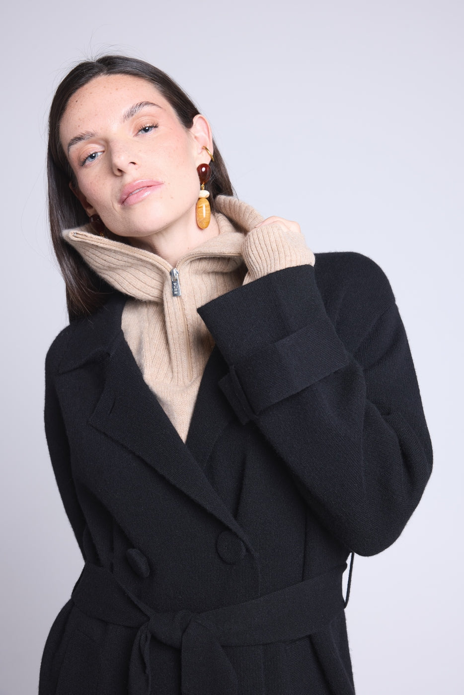 Justine Half-Zip Collar - Cream Beige - Unisex