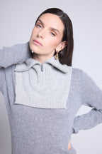 Cuello camionero Justine - Gris claro - Mixto