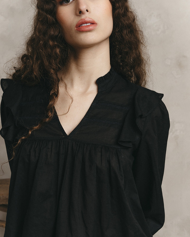 Blouse Justine - Noir