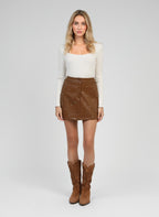 Jupe Courte Jutinia Camel