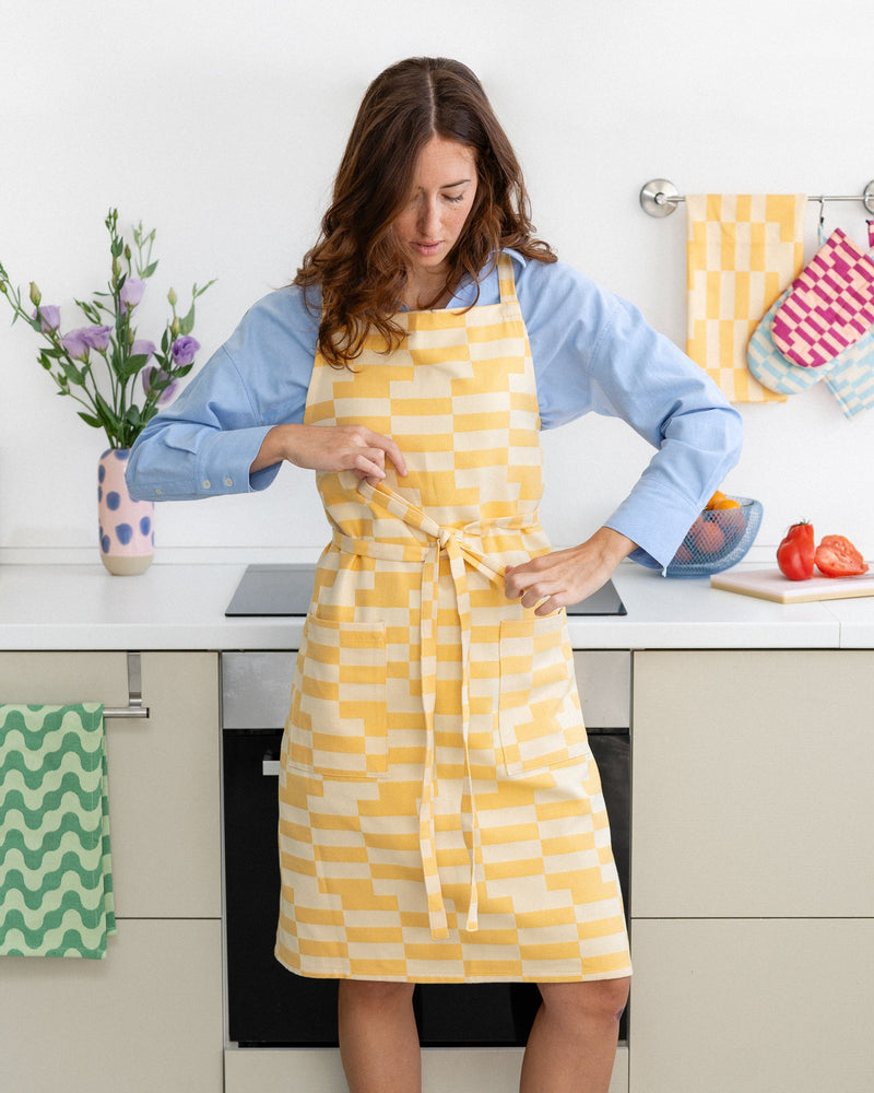 Tablier Croisé Dans Le Dos - Coloris Et Motif Au Choix