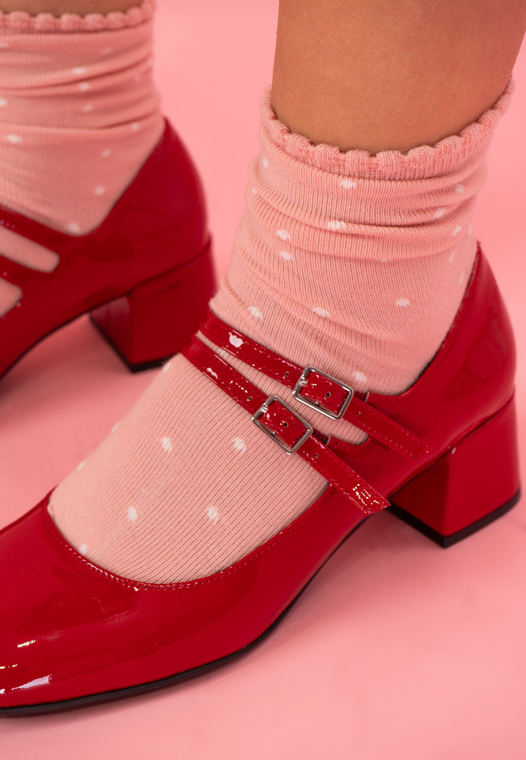 Jasmine Heels - Patent Red